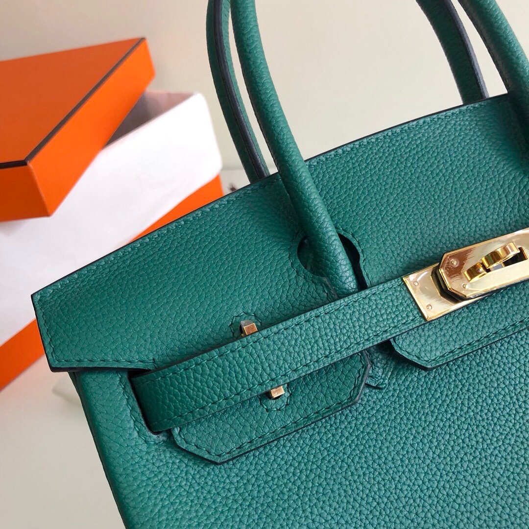 Hermes Birkin 35CM Togo Leather Handbag Vert Emeraude